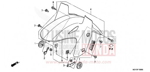 FRONT FENDER VFR800XD de 2013
